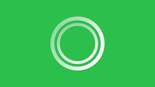 Rotating circles on green screen background motion graphic effect