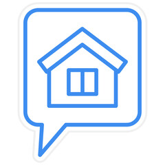 House Chat Icon Style