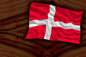 National flag of Denmark. Background  with flag  of Denmark.