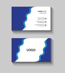 Blue and White Business Card Design