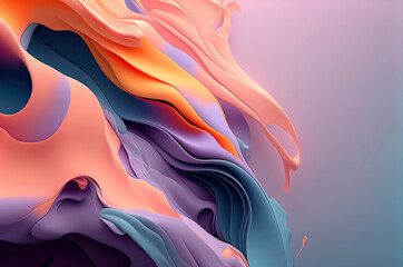 Obraz premium 3D illustration. Colorful 3D embossed abstract background.