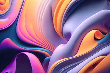 colorful 3D abstract background. wallpaper with pastel colors