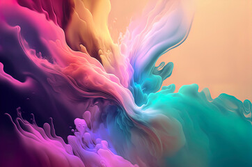 colorful 3D abstract background. wallpaper with pastel colors
