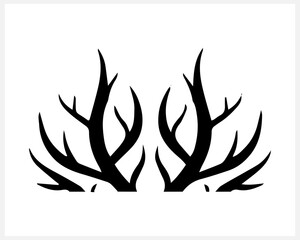 Doodle bush clipart isolated. Stencil icon. Vector stock illustration. EPS 10