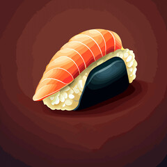 Delicius sushi nigiri illustration
