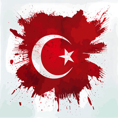 illustration of the Turkey flag