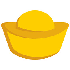 Chinese gold ingot for chinese new year decoration traditional icon symbols