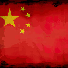 illustration of the China flag