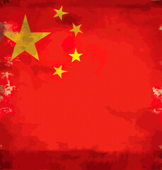 illustration of the China flag