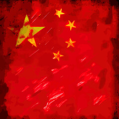 illustration of the China flag
