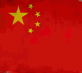 illustration of the China flag