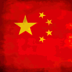 illustration of the China flag