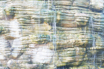 concept and idea texture of the wall with waterfall