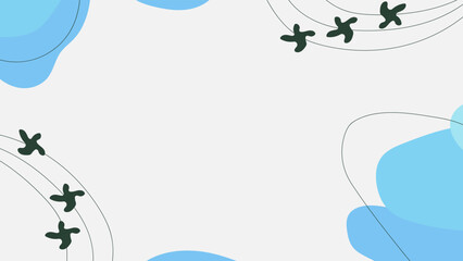 SIMPLE ILLUSTRATION AESTHETIC LEAF BACKGROUND PASTEL FLAT COLOR. FLORAL MODERN SHAPE DESIGN VECTOR. GOOD FOR WALLPAPER, POSTER, COVER, GREETING CARD