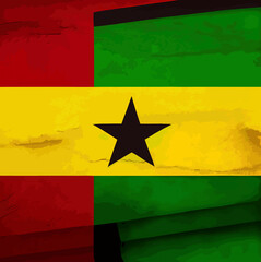 illustration of the Ghana flag