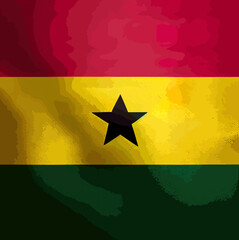 illustration of the Ghana flag