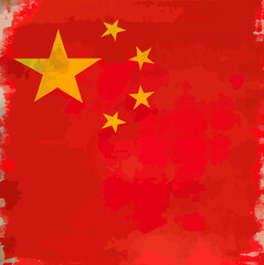 illustration of the China flag