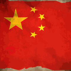 illustration of the China flag