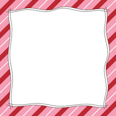 Obraz premium 赤とピンクのストライプ柄のバナーフレーム