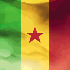 illustration of the Senegal flag