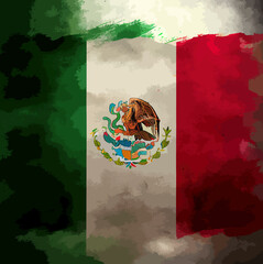 illustration of the Mexico flag
