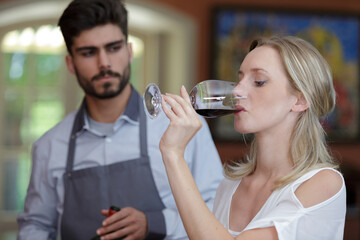 a woman and wine tasting event