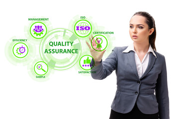 Businesswoman in quality assurance concept