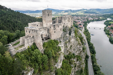 View of castle Strecno in Slovakia