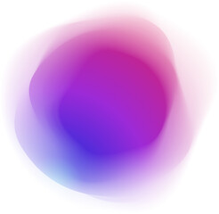 Abstract purple spherical colored form isolated on white