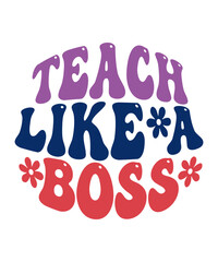 Retro Teacher SVG Bundle, Teach retro svg, teach love inspire retro svg, Teacher Life svg, Retro Wavy Text svg,Teacher SVG Bundle - Retro Teacher svg, Teacher Life svg, Teacher Retro svg