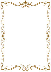 表彰状テンプレート縦型,オリエンタル柄のフレーム。アンティーク、ビンテージのオーナメント、飾り罫、バックグラウンド