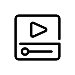 Fototapeta premium video line icon