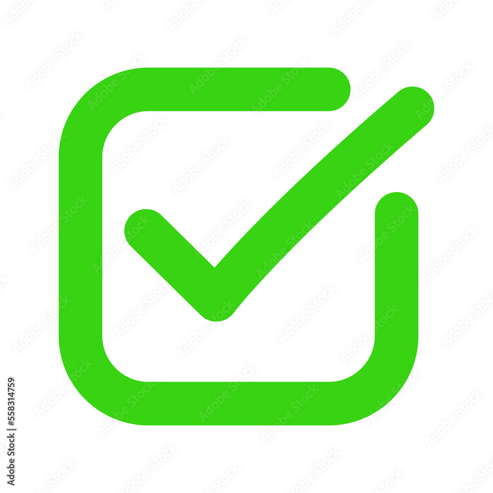 Poster check mark button