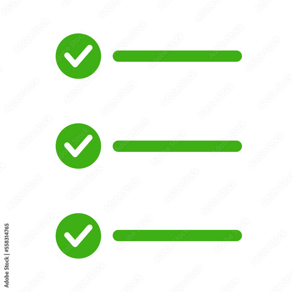 Poster check list in round shape