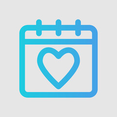 Valentine day icon in gradient style, use for website mobile app presentation