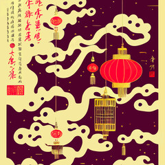 traditional Chinese lanterns background