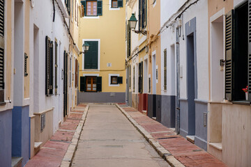 Fototapeta na wymiar Qui No Passa alley, Ciutadella, Menorca, Balearic Islands, Spain