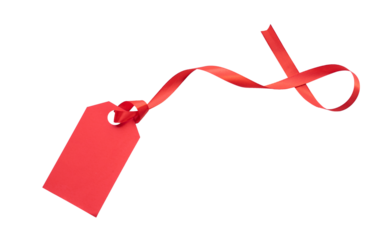 Red tag isolated for business mockups design