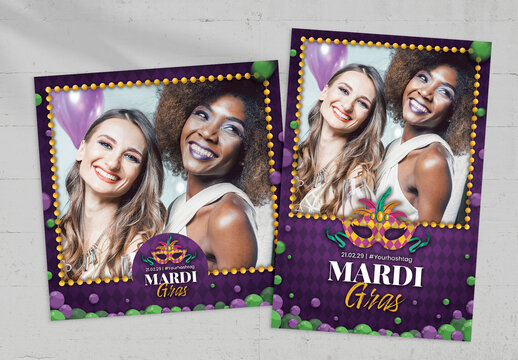 Mardi Gras Photo Booth Template