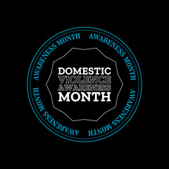 Vector illustration on the theme of Domestic Violence awareness month observed each year during October.