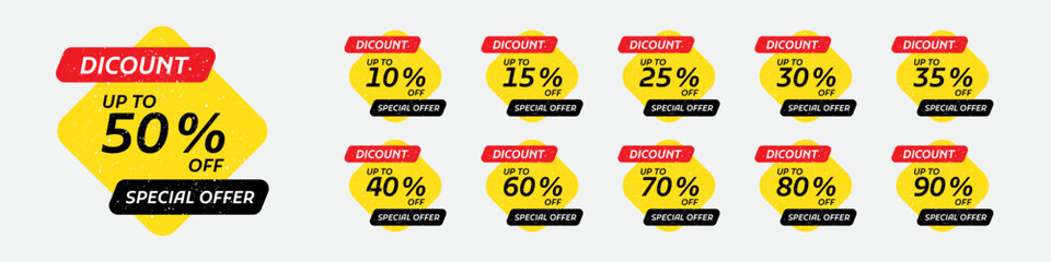 sale badges. sale tags and labels. template banner shopping badges. special offer with grunge style