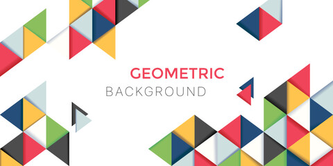 Abstract geometric background with triangle. Vector illustration