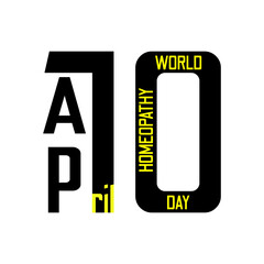 World Homeopathy day is celebrated annually on April 10th. the day is a celebration of both homeopaths and those who have been healed with homeopathy. Vector illustration.
