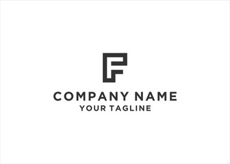 Alphabet letters Initials Monogram logo FP PF F P