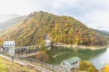 宮城県　鳴子ダムの風景
