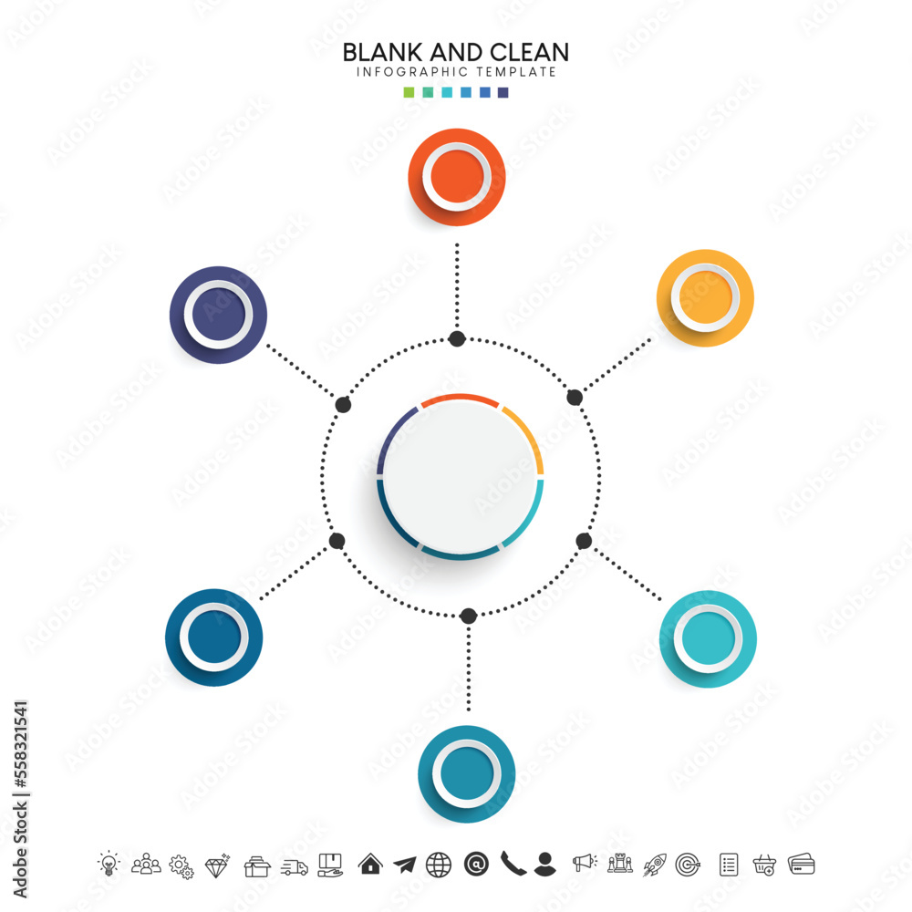 Leinwandbilder blank and clean. steps business data visualization timeline process infographic template design