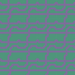 seamless green geometric pattern with purple ornament