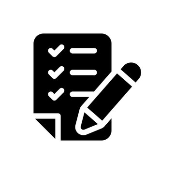 To Do List Glyph Icon