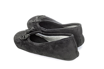 black velvet slippers