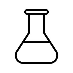 Illustration vector graphic icon of Beaker. Line style icon. Vector illustration isolated on white background. Perfect for website or application design.